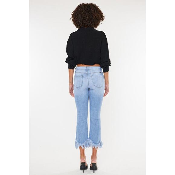 Kan Can High Rise Crop Bootcut Denim Jeans Pants - KC9354M - Size 11/29 - Picture 7 of 10